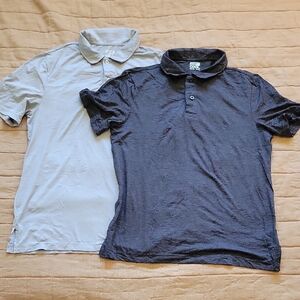32 Degrees Men's Polo Shirts in Light Gray and Dark Blue
